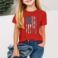 thumbnail image 2 of Taqqpue Toddler Kids American Flag Shirt 4th of July T Shirt Casual Cotton Short Sleeve Patriotic Tees for Girls Boys 2-13 Years, 2 of 4