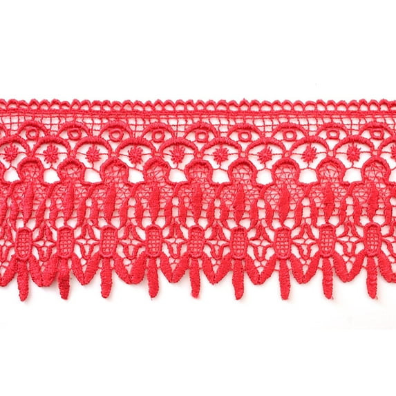 4.75" Victorian Guipure Venice Lace Trim Gold Lilac Gray Red Coral Turquoise