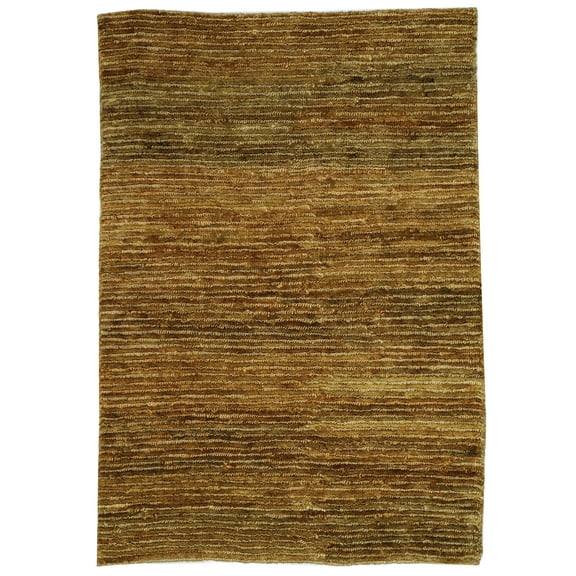 SAFAVIEH Organic Elissa Solid Braided Jute Area Rug, Gold, 4' x 6'