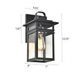 thumbnail image 2 of CHLOE Brian Transitional 1 Light Textured Black Outdoor Wall Sconce 13" Height, 2 of 10