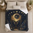 thumbnail image 5 of Celestial Moon Phase Hands Mystical Boho-Ornamental, Peaceful Celestial Art Scene, Warm Flannel Blanket for Sunroom and Reading Nook, Celestial Art Lovers Housewarming Gift, Celestial Home Decor, 5 of 9