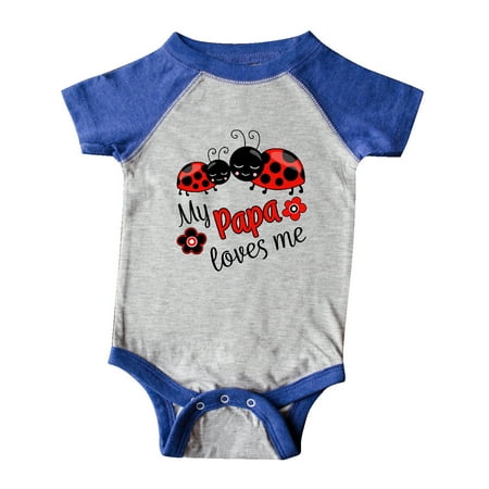 

Inktastic My Papa Loves Me with Cute Ladybugs Gift Baby Boy or Baby Girl Bodysuit