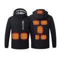 thumbnail image 1 of Chaqueta térmica para hombre, 8 zonas térmicas, chaqueta cálida para exteriores, negra L Kuyhfg Bienvenido a Kuyhfg, 1 of 2