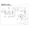 thumbnail image 2 of Kingston Brass GKB961LL Widespread Bathroom Faucet, Polished Chrome, 2 of 2
