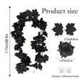 thumbnail image 3 of SMKE Black Artificial Flower Garland Fake Rose Vine Hanging Rose Vines Fall Maple Garland with Floral,Black Hanging Flowers for Gothic Wedding Decor Autumn Party Halloween Decor, 3 of 9
