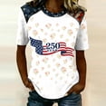 thumbnail image 2 of WAYUTE Women'S Shirts Us National Flag Pattern 250 Years Letter Print Short Sleeve Crew Neck Celebrate America'S 250Th Anniversary For 4Th Of July Summer Outdoor Soft Tees,White,L, 2 of 4