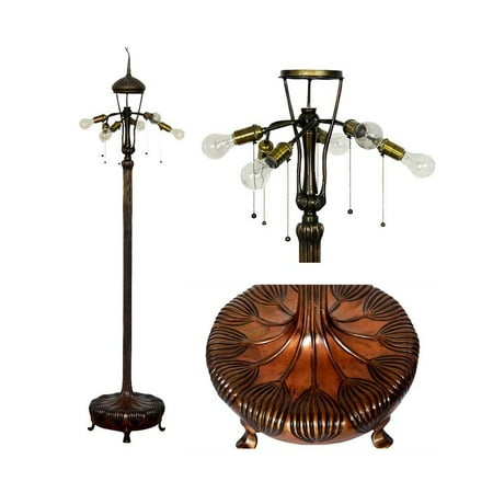 Meyda Tiffany Stained Glass Floor Lamp Bieye B10001 74-inches Senior Tiffany Style Stained Glass Floor Lamp with 100% Brass Senior Base ()