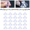 thumbnail image 4 of 25 Pcs Suction Cups for Glass Small Clear Rubber Suckers for Holiday Christmas Lights String Decoration Strong Adhesive Suction Cups Holder for Table Window Mirror Bathroom, 1.18 Inch, Clear, 4 of 9