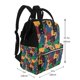 thumbnail image 2 of Fotbe Colored Guitars Mochila Maternidad - Lona de Sarga Impermeable, Mochila de Pañales de Gran Capacidad con Múltiples Bolsillos y Correas Ajustables, 2 of 6