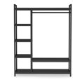 thumbnail image 3 of Fnova Clothes Rack with Shelf, Freestanding Closet Organizer, Heavy Duty Industrial Hall Tree Garments Rack for Small Space, Bedroom, Black, 3 of 13