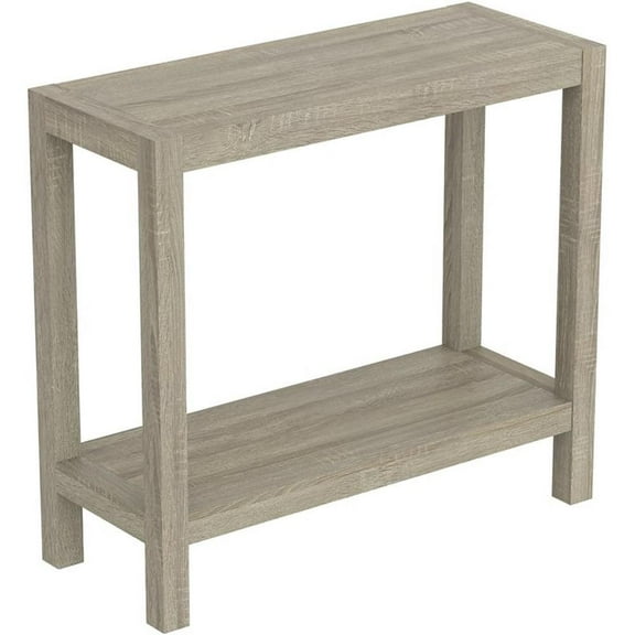 Pemberly Row Modern 26"L 1-Shelf Console Table in Dark Taupe