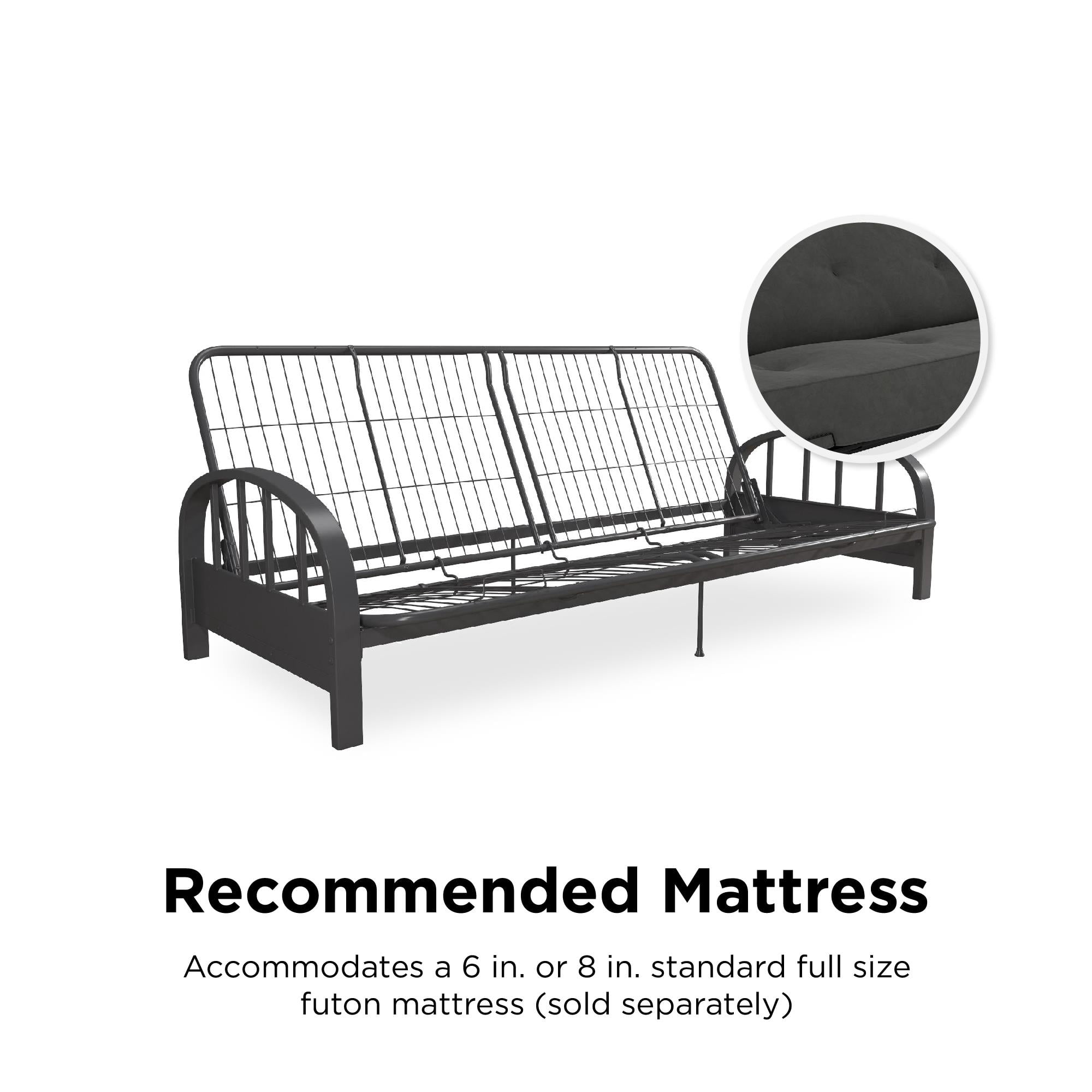DHP Aiden Futon Frame, Gunmetal Gray