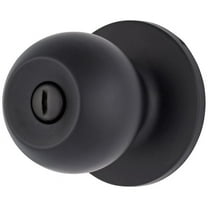 BRINKS  Transitional Privacy Locking Interior Ball Door Knob, Matte Black - Designed for Traditional and Transitional Homes and Blends Seamlessly with Interior Dcor E2435-122