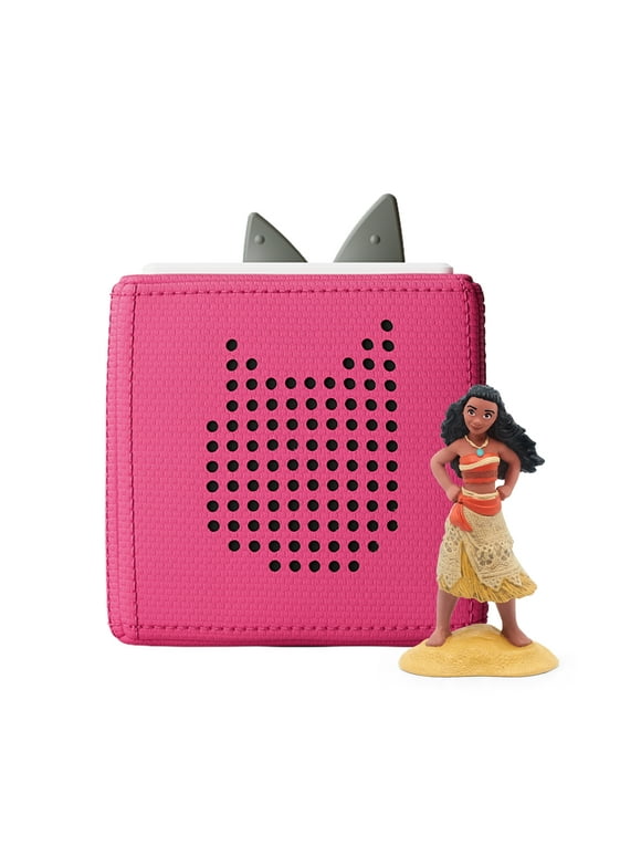 Tonies Disney Toniebox Audio Player Starter Set with Moana, Pink, Weight: 3 lbs
