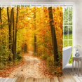 thumbnail image 1 of AMERTEER Rideau de Douche Automne Nature Forêt Soleil Romantique Route Automnale dans Parc Feuilles Feuillage 60X70 Pouces Rideaux de Douche Automne pour Décoration de Salle de Bain, 1 of 7