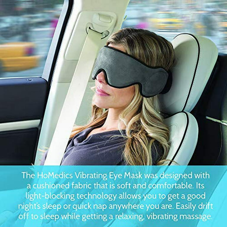 HoMedics Mobile Comfort Vibrating Travel Eye Mask Gray TA-MSKV100GY