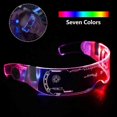 thumbnail image 5 of ~ 8 piezas de gafas luminosas, gafas LED, cable EL, luz de neón, visera, gafas para fiesta, decoloración colorida, 5 of 5