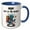 Blue/White, variant on 3drose, Funny Space Alien Out of This World Hiking Nature Design, 15oz Mug