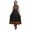 Black2, variant on Bimba Black Damask Printed Women Designer Mandarin Collar Anarkali Dress Indian Ethnic Kurta Medium