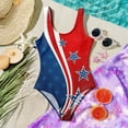 thumbnail image 4 of Grblisyd 4th of July Girls Swimsuit American Flag Quick Dry Swimwear Red White and Blue Crew Neck Beach Patriotic Bathing Suit, 4 of 6