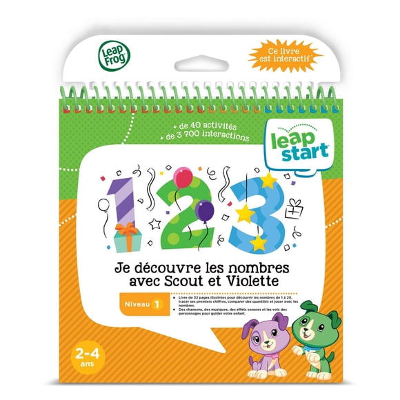 LeapFrog LeapStart 3D Preshool Activity Book (Level 1): Je Découvre Les Nombres Avec Scout Et Violette - Mathematics - French Version