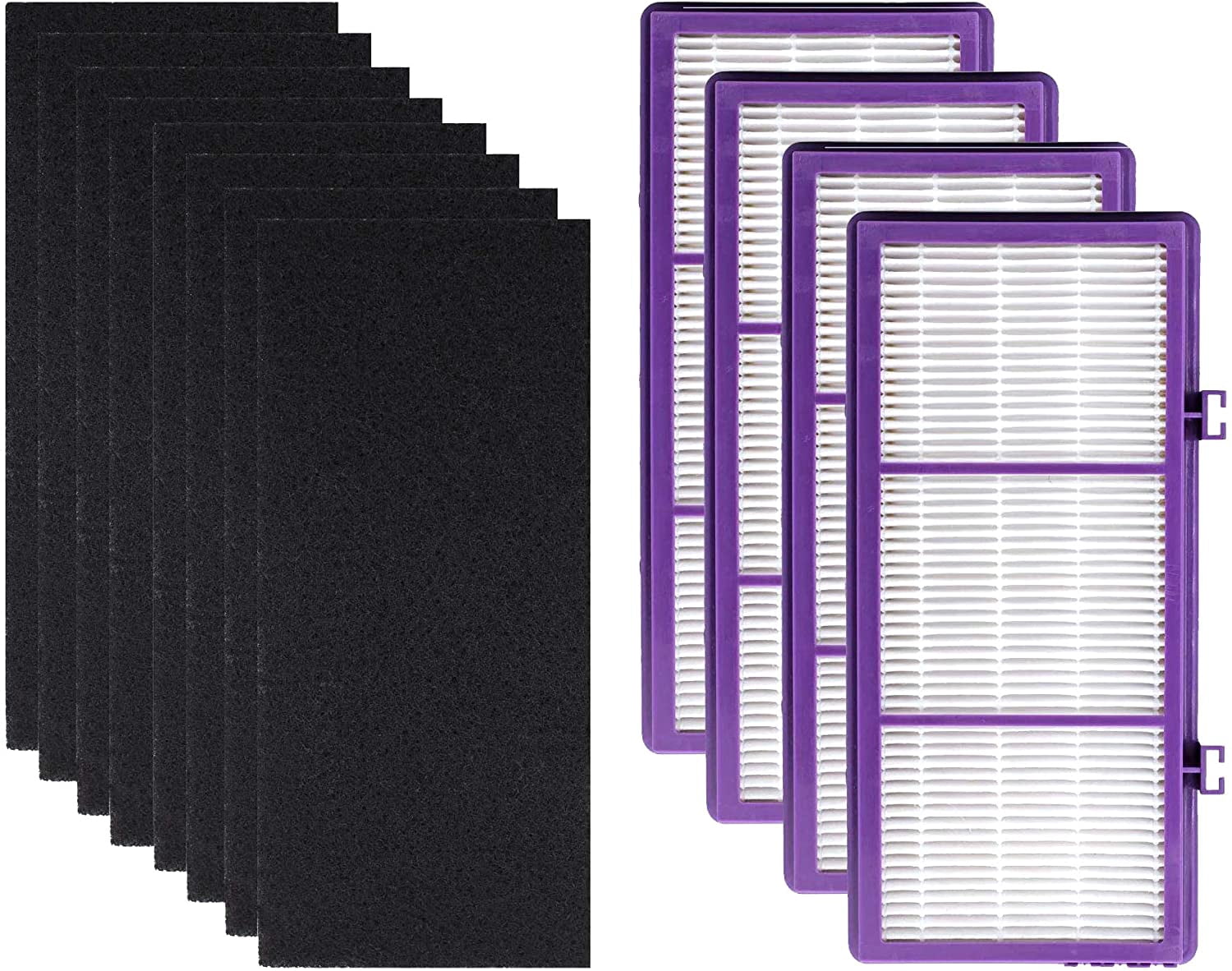 HEPA D Filter for Holmes AER1 HAPF300/HAP30 (4 Pack + 8 Pre-Carbon Sheet)