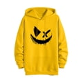 thumbnail image 4 of Dolkfu Oversized Sweatshirts for Men Graphic Yellow Drawstring Hoodies With Pocket With Hood Streetwear Men Fall Tops M, 4 of 5