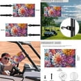 thumbnail image 5 of Jeiento Dahlia Flower Golf Cart Seat Covers 4 Pack with Golf Cart Steering Wheel Cover and 2PCS Golf Cart Flags Club Car Blanket Steering Wheel Cover Accessories Decor Golf Cart Banner Flag, 5 of 5