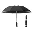 thumbnail image 1 of HLONK Inverted Umbrella with Carabiner Handle  Wind Proof Umbrellas For Rain  46 Inch Portable Reverse Folding Umbrella  Car Umbrella for Women Men  10 Ribs, 1 of 5
