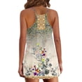 thumbnail image 4 of Femmes Été Sans Manches Mini Robe V Cou Bretelles Spaghetti Robe de Soleil Athlétique Robe Courte avec Poches, 4 of 5