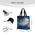 thumbnail image 4 of Naloa White Jellyfish Dansing in the Ocean Tote Bag for Women, Foldable Tote Bag With Zipper, Large Shoulder Bag, Top Handle Handbag for Travel, Work, Shopping, 4 of 9