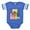 Royal Blue, variant on CafePress - Free Ukraine Stop War - Cute Infant Baby Football Bodysuit