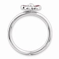 thumbnail image 2 of 925 Sterling Silver Stackable Expressions Garnet Flower Ring Size: 10; for Adults and Teens; for Women and Men, 2 of 5