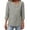 Womens Summer Tops Gray, variant on Womens Cotton Linen Summer Tops, 3/4 Sleeve Shirts for Women Fall Fashion Loose Fit Solid Color V Neck Dressy Blouses with Buttons Mothers&nbsp;Day&nbsp;Gifts