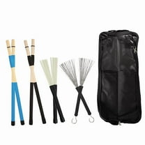 Drumbrush Set Drum Rods Brushes,Retractable Drum Wire Brushes with Drumstick Bag for Beginners Kids Adults,1 * Drum Rods Brushes kit,As Shown