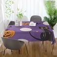 thumbnail image 3 of Yayeee Tablecloths 54" x 54" Rectangle Wrinkle Resistant Party Table Cover, Halloween Black Cat, 3 of 8