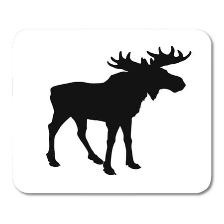KDAGR Canada Silhouette Moose on Alaska Hunting Bull Drawing Outline Mousepad Mouse Pad Mouse Mat 9x10 (Best Moose Hunting In Alaska)