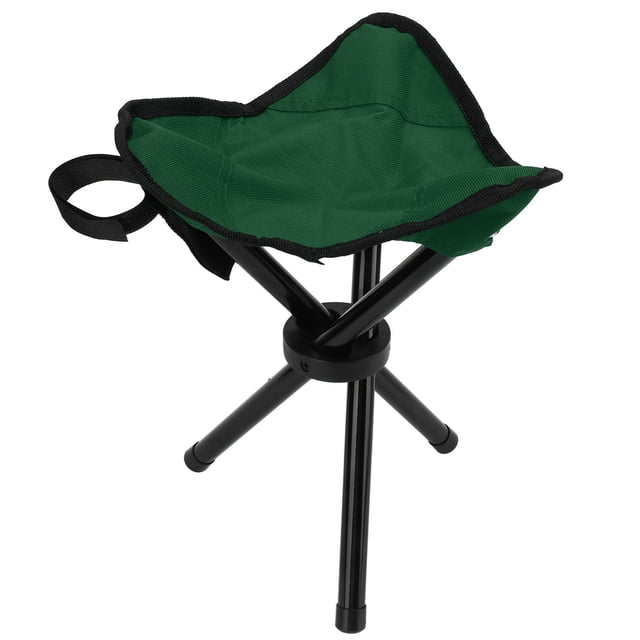 Camping Tripod Stool, Multipurpose Stable Lightweight Camping Tripod Ergonomic Design With Lanyard For Camping For Travel Green