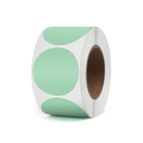 Etiquetas térmicas YIKIADA Green Circle Vinyl 3.8 cm Waterproof 500