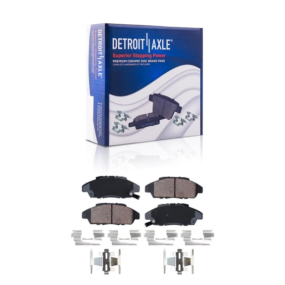 Detroit Axle - Coupe & Sedan Models Front Brake Pads for 1990 1991 1992 1993 Honda Accord (w/Nissin Calipers)