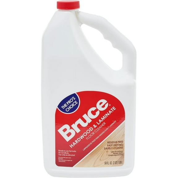 Bruce Hardwood and Laminate Floor Cleaner for All No-Wax Urethane Finished Floors Refill 64oz
