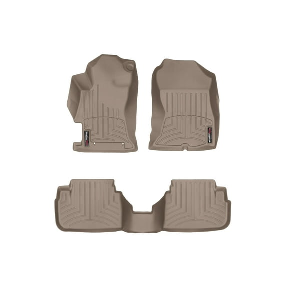 WeatherTech Custom Fit FloorLiners compatible with Subaru Impreza, Crosstrek - 1st & 2nd Row, Tan