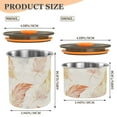 thumbnail image 3 of Orange & Yellow Feather Airtight Coffee Bean Canister 17oz Food Storage Containers with Lids For Gournd, Tea, Sugar, Flour, Rice, Cereal, Candy Cookie Jar, 3 of 8
