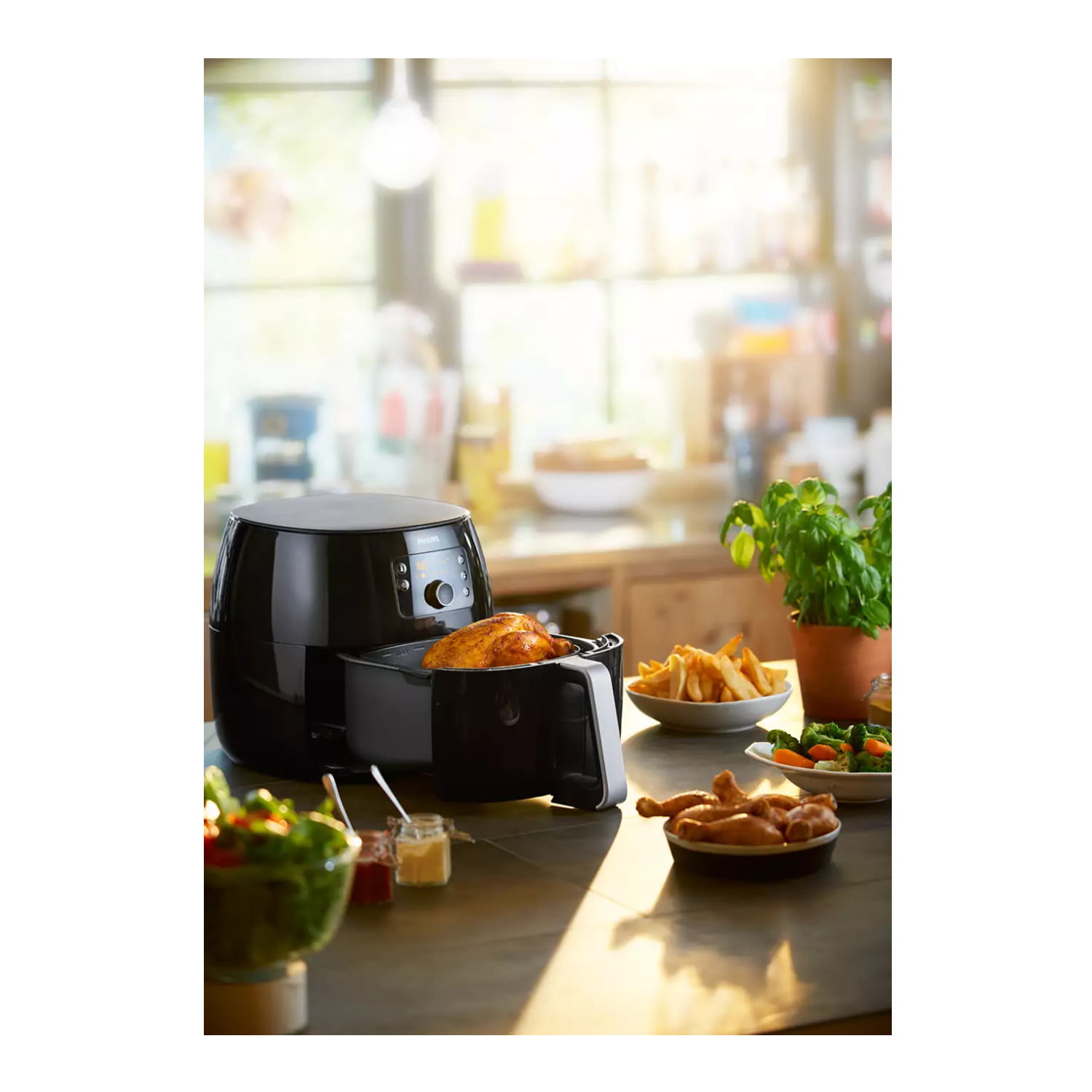 herhaling parfum Spin Philips Premium Airfryer XXL with Fat Removal and Rapid Air Technology  (Black) - Walmart.com