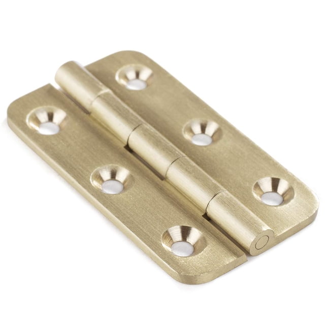 Bisagras Keenkee de latón macizo de 5 cm, acabado cepillado, paquete de 4