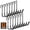 Black, variant on 6 Pack Rafter Hangers Hooks, Garage Bike Hooks with Orange Non Slip Coating, Large S Hanger for Hanging Bike, Ladders Ropes and More