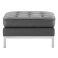 thumbnail image 3 of Modway Loft Tufted Upholstered Faux Leather Ottoman in Silver and Gray, 3 of 4
