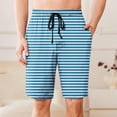 thumbnail image 1 of Aobny Striped Men Shorts Beach Board Pants Big & Tall Casual Mid Rise Baggy Spring Clothes,Light Blue,L, 1 of 6