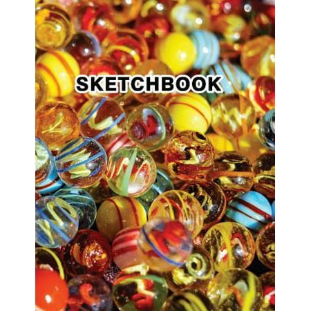 Sketchbook : marbles glass balls, A Large Journal With Blank Paper For Drawing And Sketching and doodling