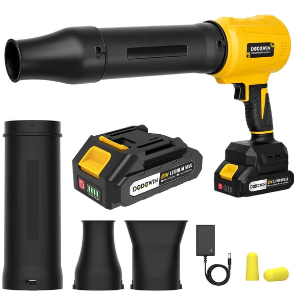 Cordless Leaf Blower Kit with 1*2.0AH Battery and Charger, 3*nozzle, Compact Sweeper for Patios and Garages, Handheld Air Cleaner for Small Yards